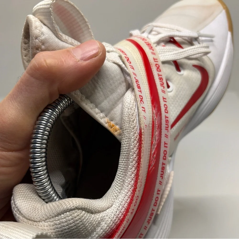 Nike React Hyperset Volleyball Shoes Women’s 6.5 White Red Gum Athletic Sneakers - Picture 13 of 16